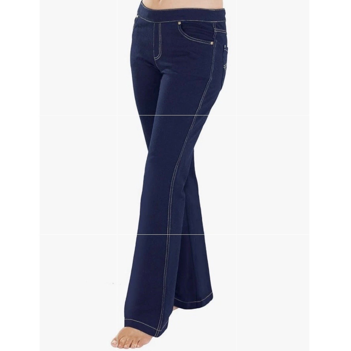 Pajamajeans Bootcut Pants Women Small Indigo Blue Stretch Dormisoft Denim Lounge